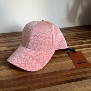 NWT Missoni Chevron Tonal Pink Baseball Hat